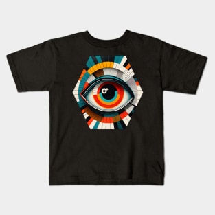 Geometrical Eye Bauhaus Inspired Kids T-Shirt